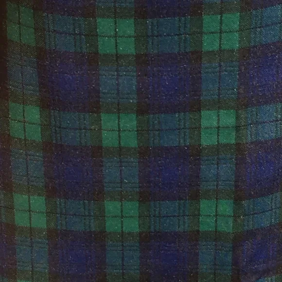 Plaid Blue/Green Maxi-Long Skirt. - Picture 5 of 5